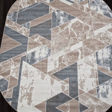 Ковер F354 - BEIGE-BLUE - Овал - коллекция SIERRA