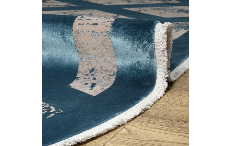 КОВРЫ ДИЗАЙН M570O ЦВЕТ C_DGREY / DBLUE овал Olimpos 