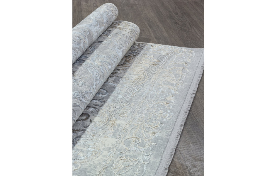 Ковер 00766A - GREY HB / L.BLUE FDY - Прямоугольник - коллекция SAHARA