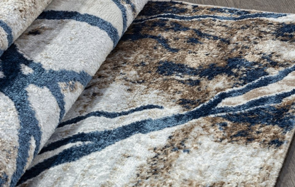 Ковер O1702 - 630 CREAM / BLUE - Прямоугольник - коллекция ANTEP