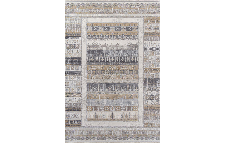 Ковер 00266 - GREY / BEIGE - Прямоугольник - коллекция DUBAI